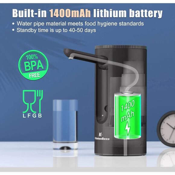 Universal Water-Bottle Pump Dispenser 5-Gallon: Foldable Automatic FAST SHIPPING - Picture 5 of 12